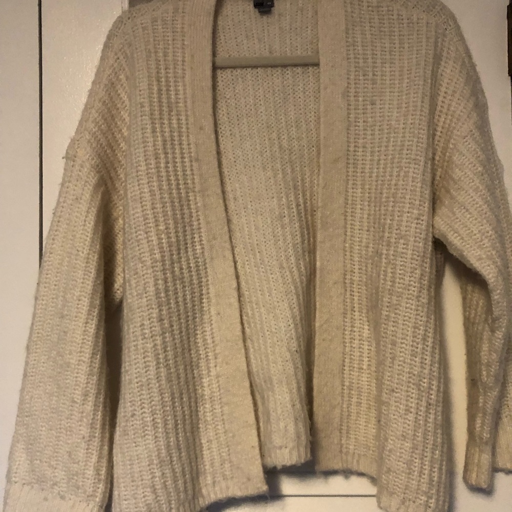 Aerie Sweater | Knit Cardigan with Belt in White